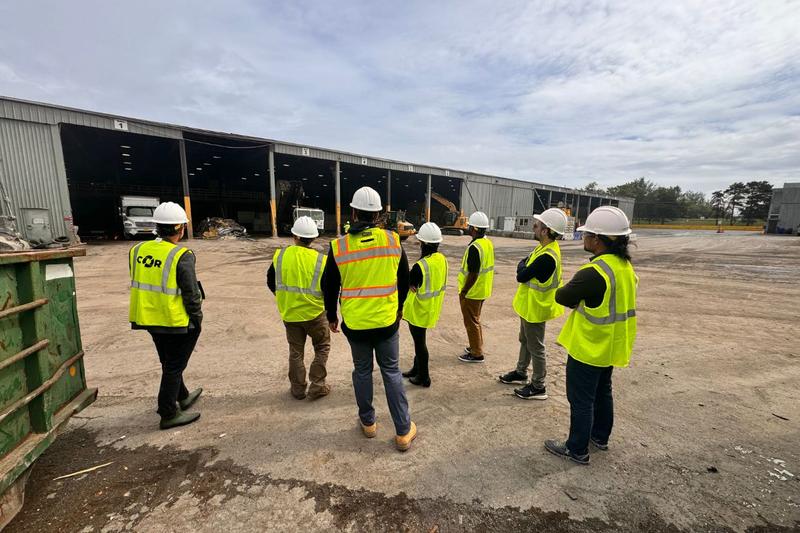SecondMuse team during a site visit to COR Disposal & Recycling in Portland, OR.