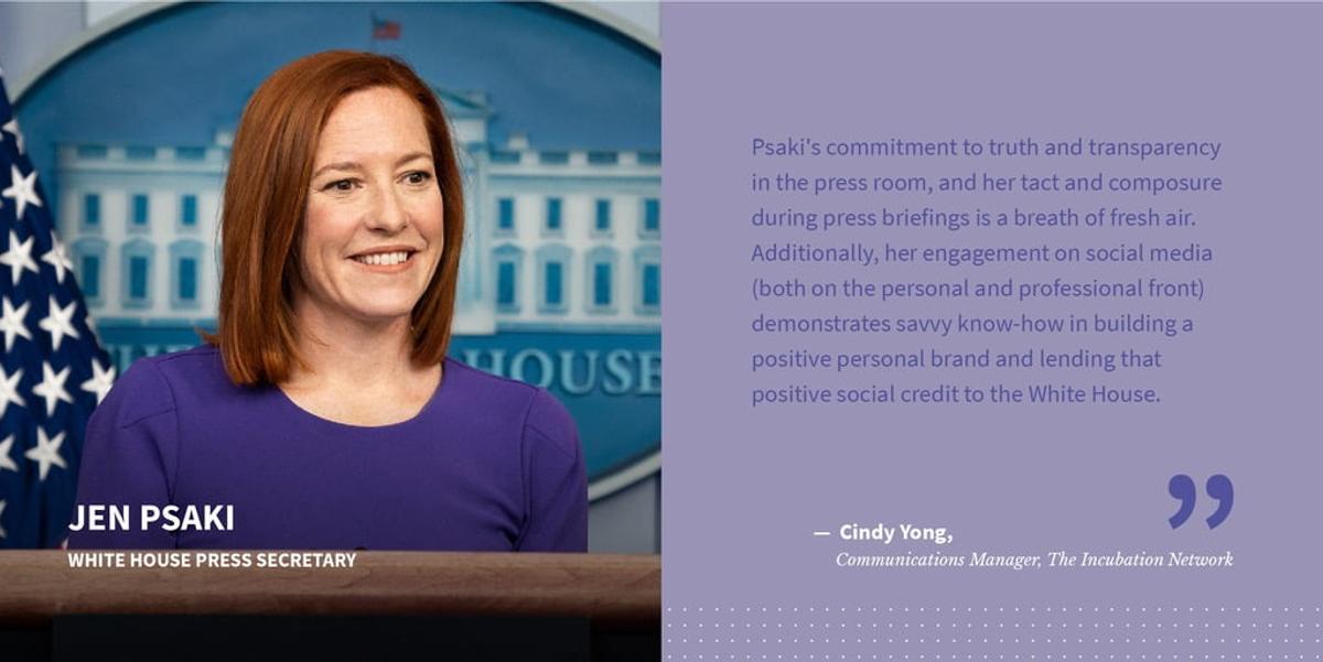 jen psaki women's history month spotlight secondmuse