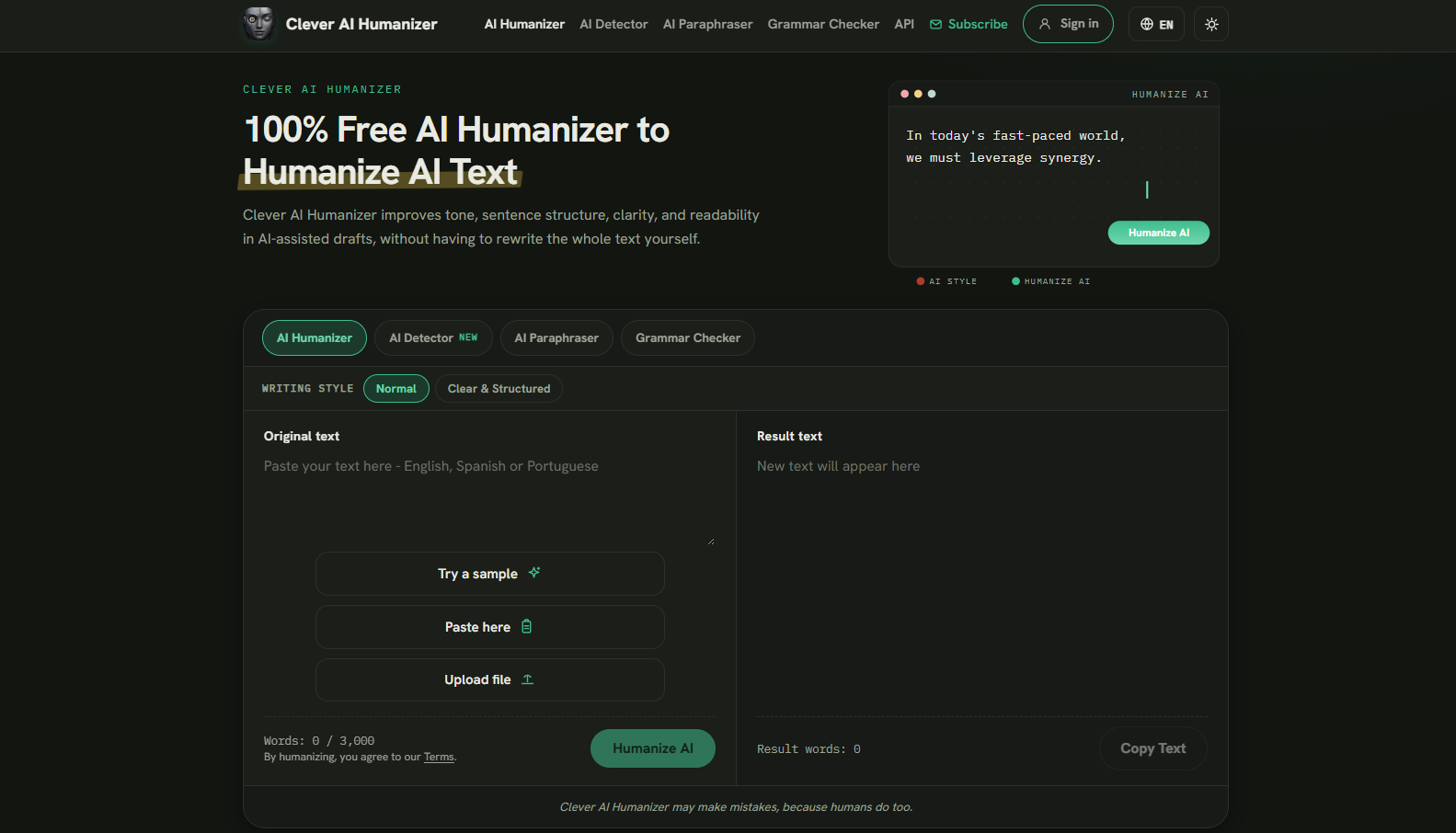 Clever AI Humanizer - Featured AI Tool