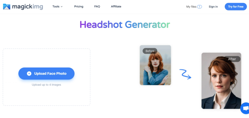 MagickImg AI Headshot Generator