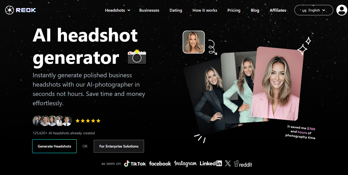 Reok Pro - AI Headshot Studio