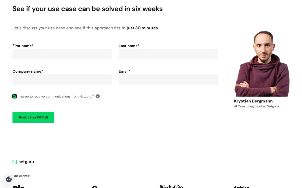 Netguru: visual reference for 3. Netguru — a bounded four-to-six-week AI pilot with fixed-price discovery