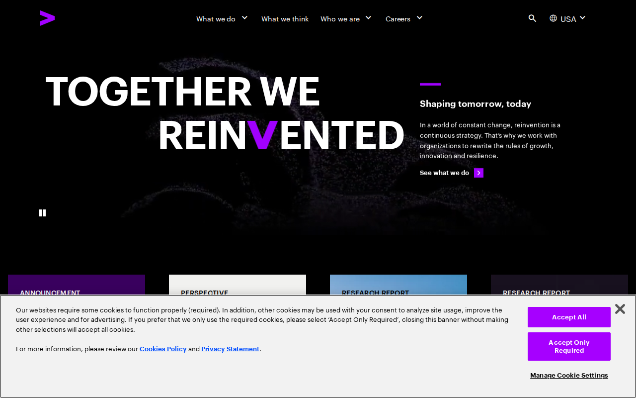 Accenture homepage screenshot