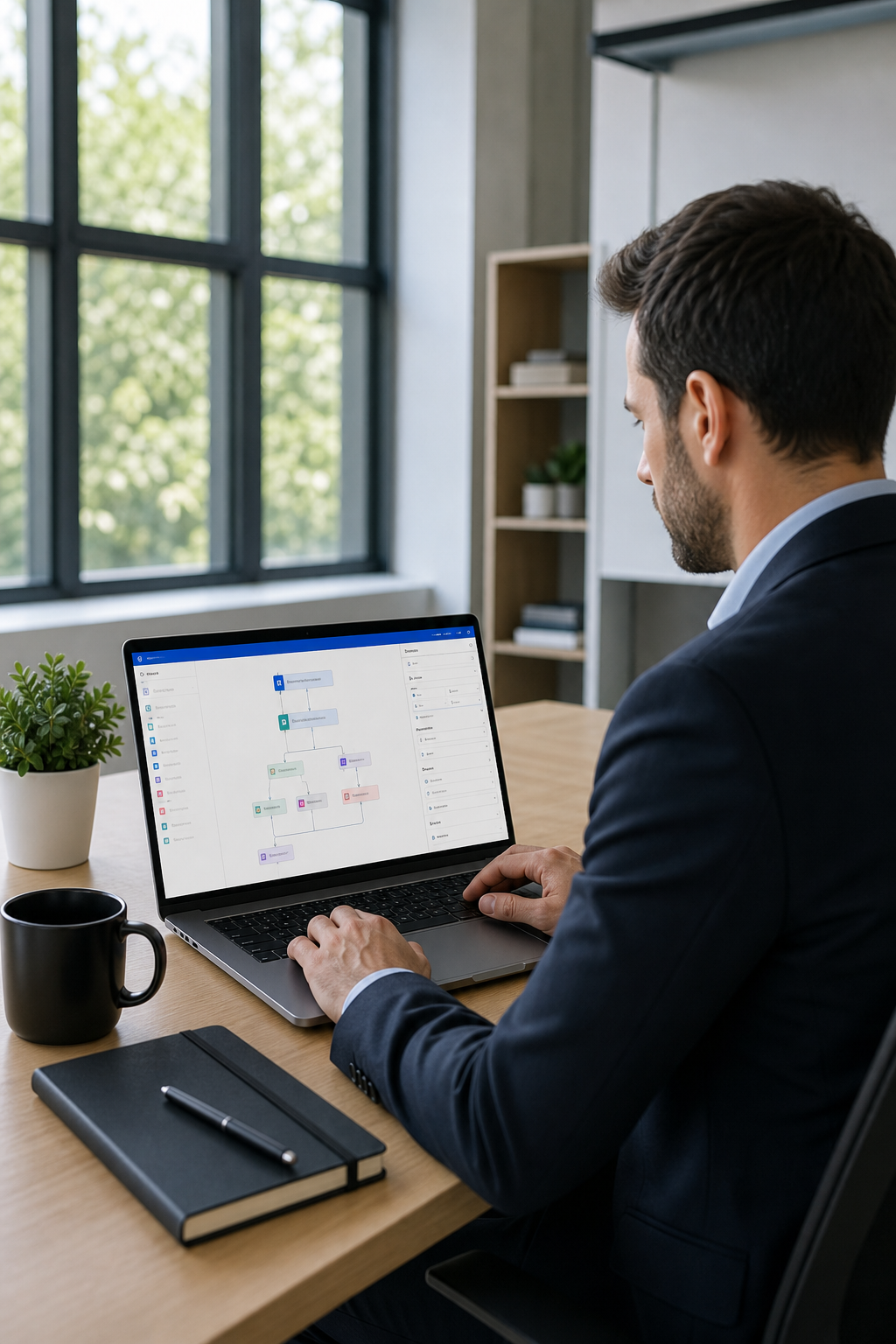 Microsoft Power Automate low-code AI workflow automation for business.