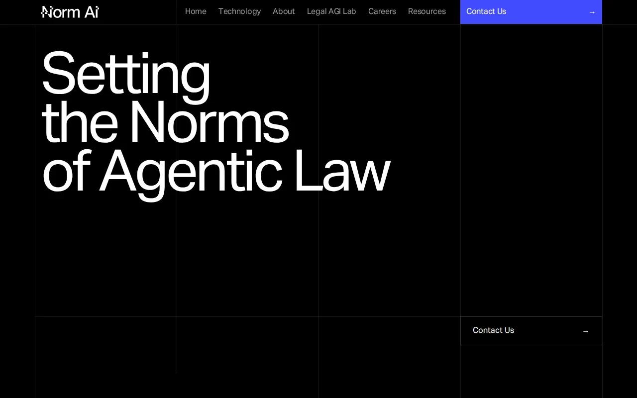 Screenshot of the Norm AI website