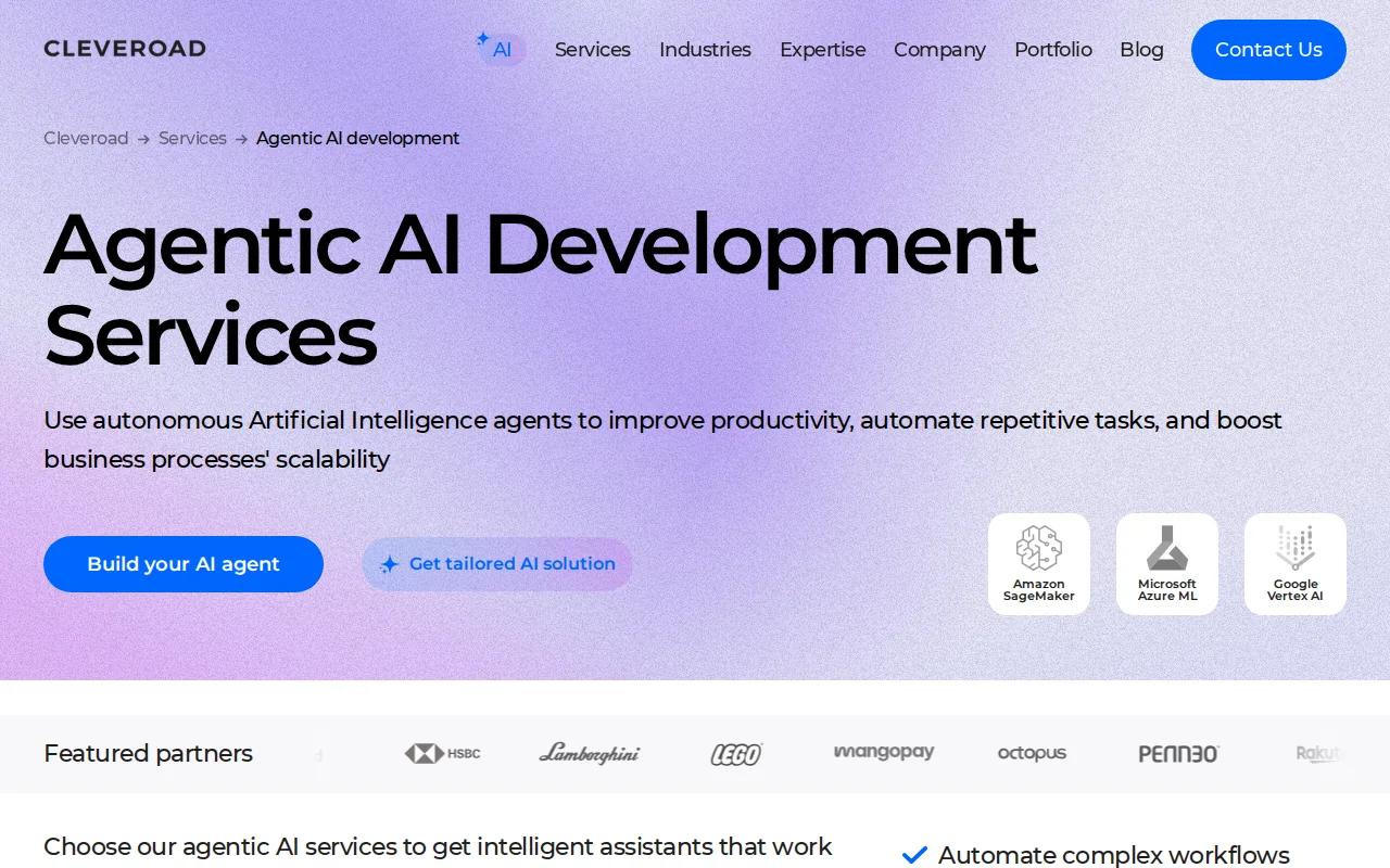 Screenshot of the Cleveroad website