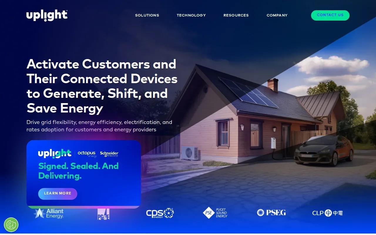Screenshot of the Uplight website