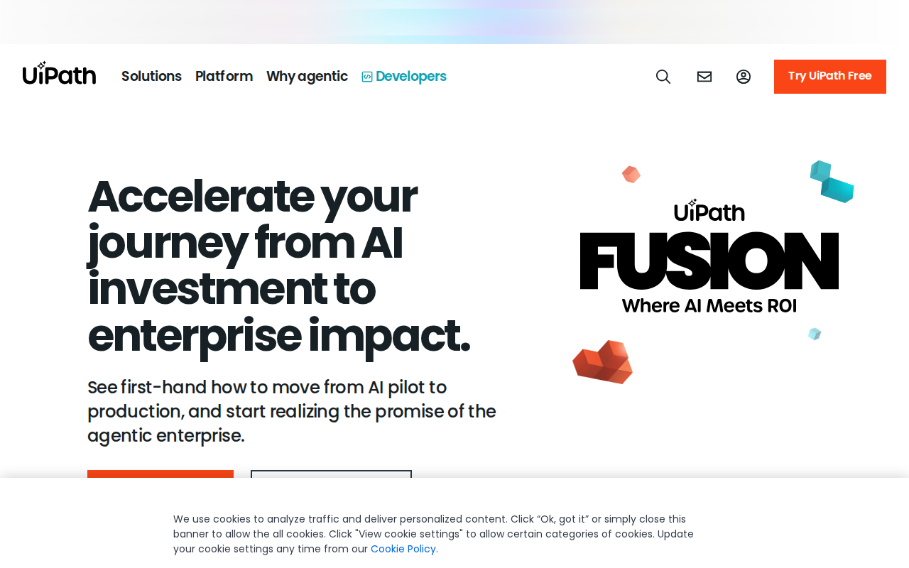 UiPath platform homepage screenshot