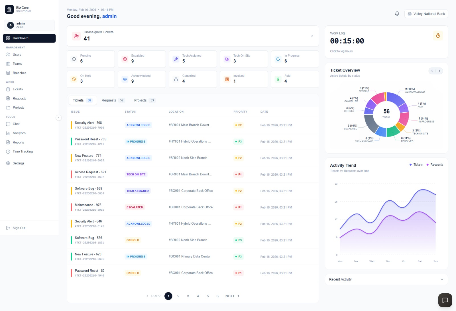 Bizz Core Solution screenshot 1
