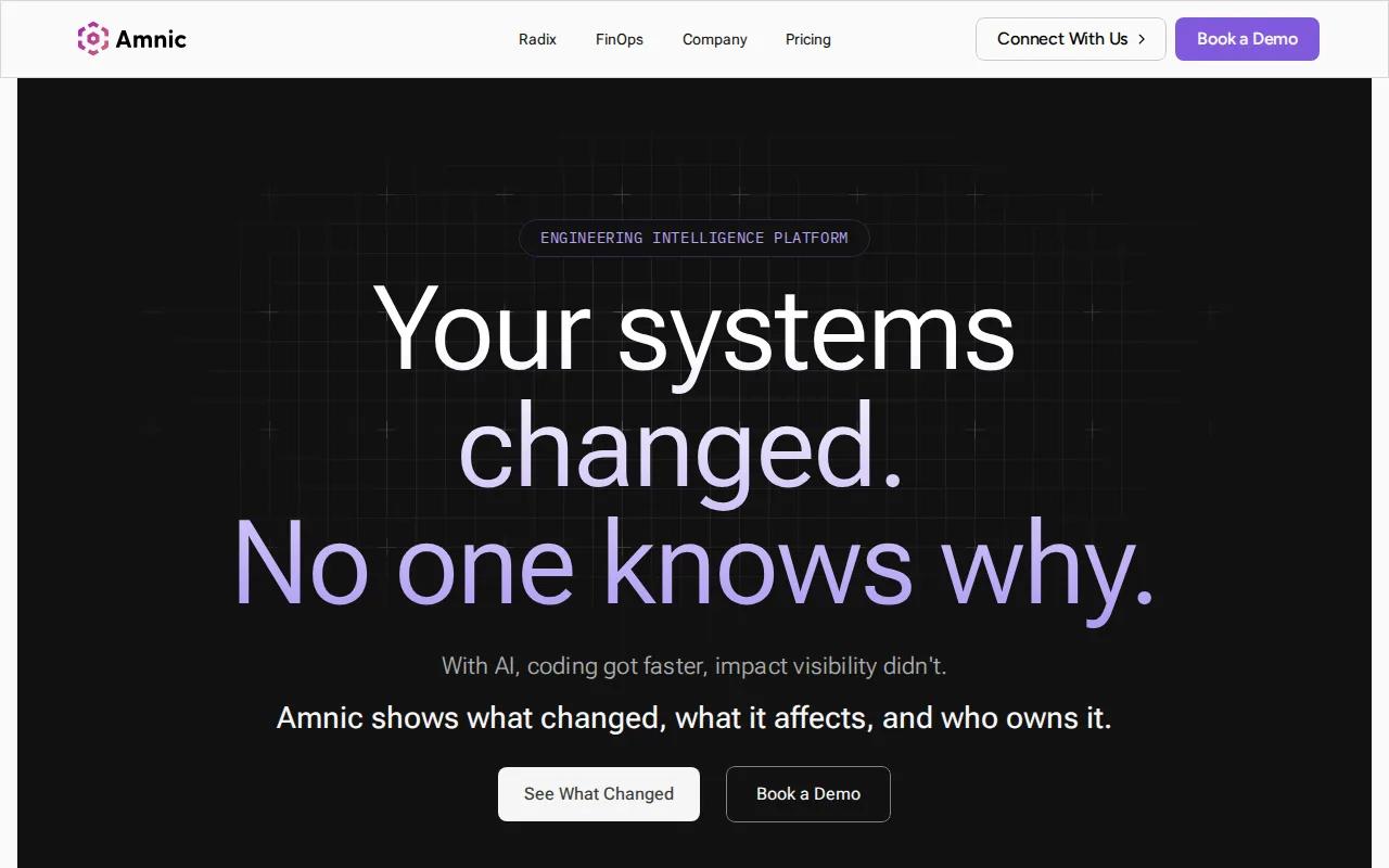 Amnic: visual reference for 9. Amnic — Agentless read-only AI and cloud allocation tracking