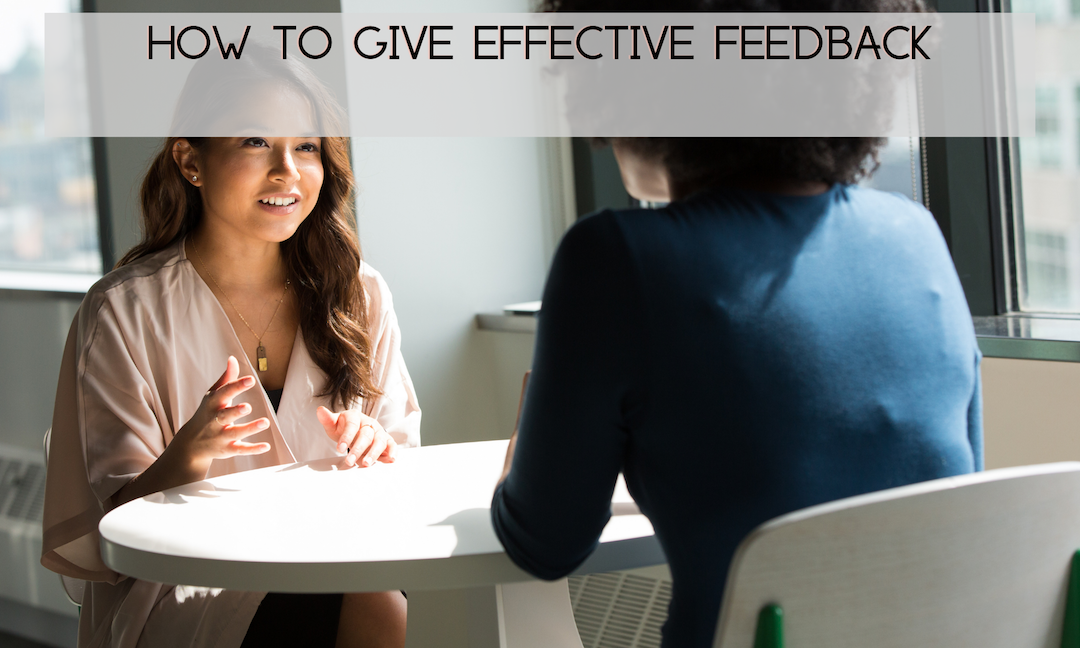 How To Give Effective Feedback