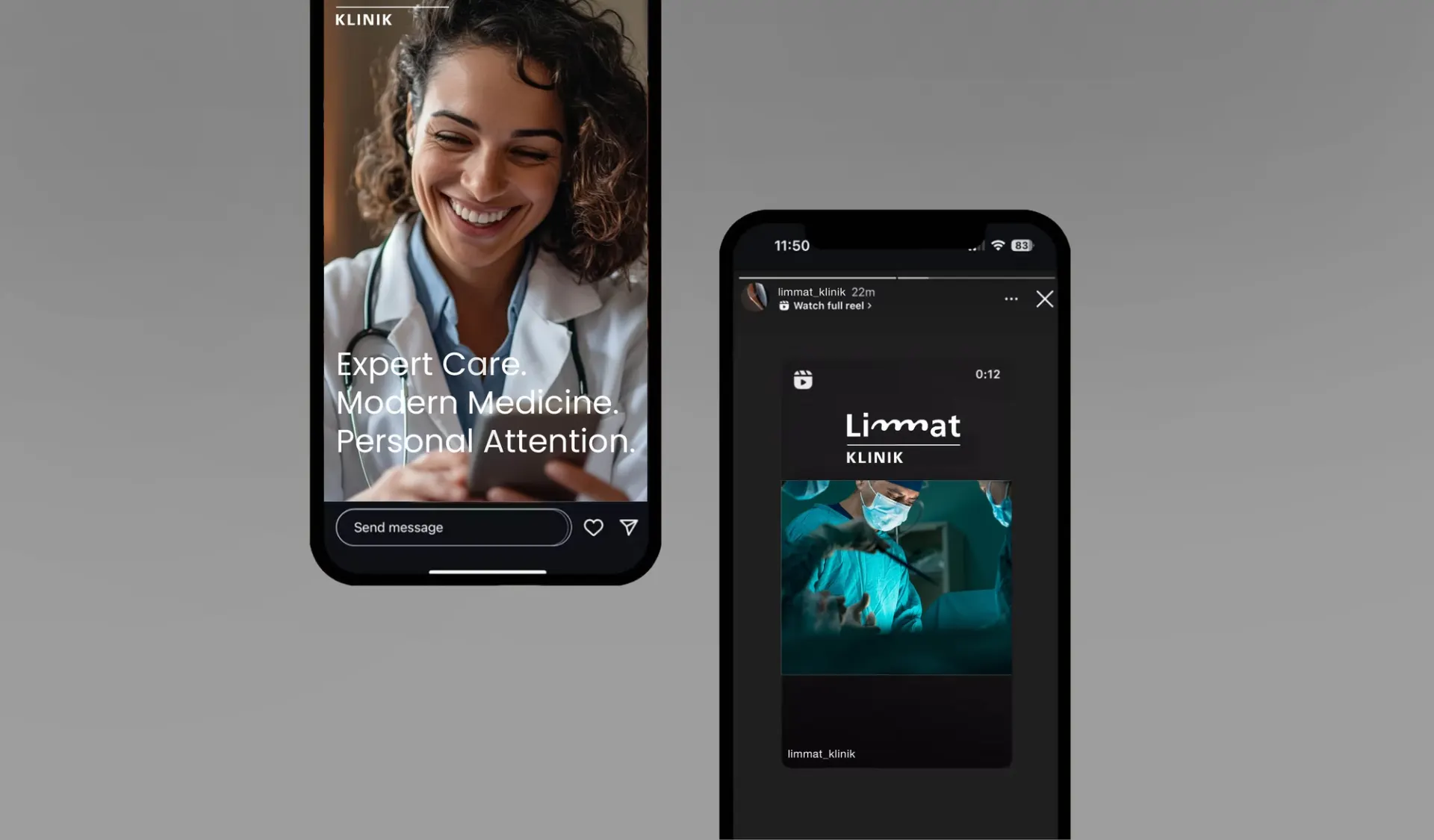 Modern visual language for healthcare across digital touchpoints.
