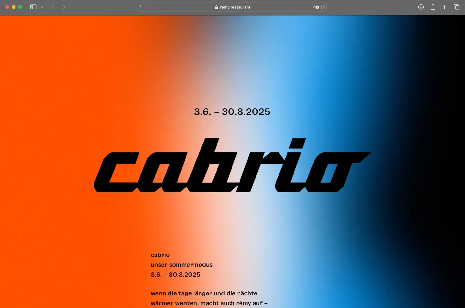 Изображение от проекта Cabrio Pop-Up Restaurant — project image 3