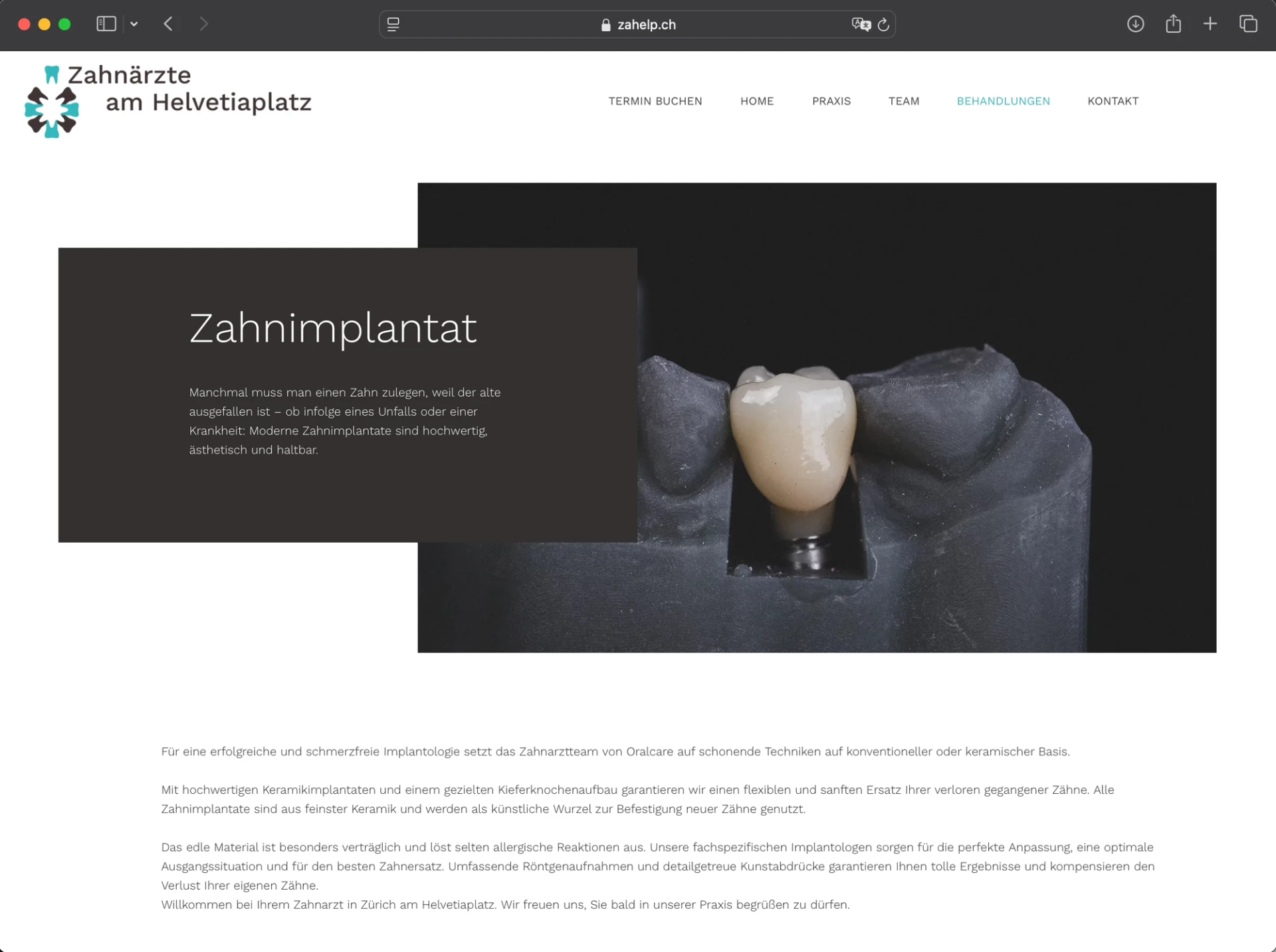 Visual aus dem Projekt Zahnärzte am Helvetiaplatz — project image 10