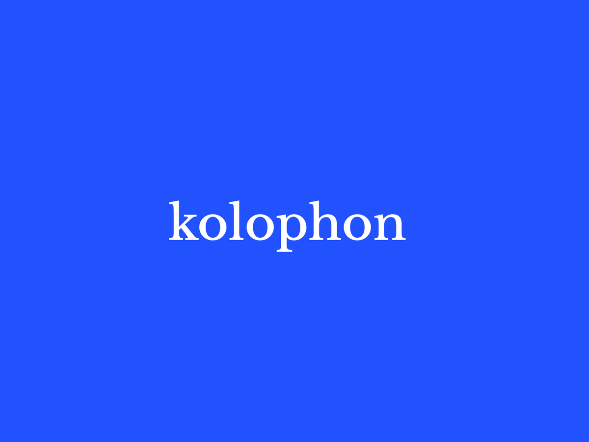 kolophon