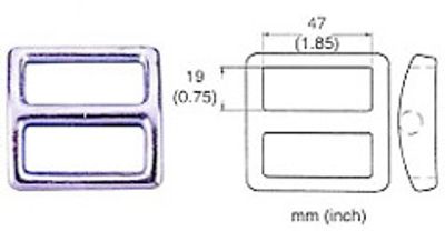 Boucle coulissante 223 en acier forgé, photo et plan coté