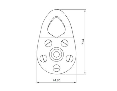 Seilrolle AP-020, Maßzeichnung