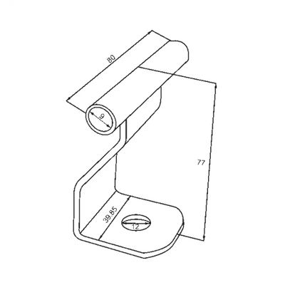 Soporte para cable FB-2000 de acero inoxidable, segunda vista