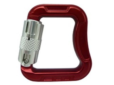 Moschettone per paracadute quadrato A766KTL in alluminio rosso con ghiera twist-lock