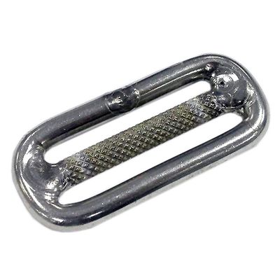 Hebilla pasacintas PA-006 de acero inoxidable con barra central moleteada