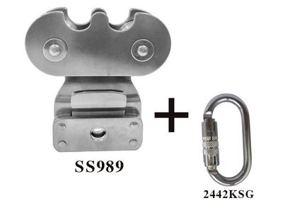 Carrucola SS989 con un moschettone 2442KSG