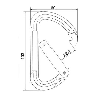 Karabiner A712NS, Maßzeichnung