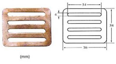 115 stamped steel belt buckle, photo and dimension drawing