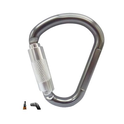 Grand mousqueton A718KTL gris en aluminium à verrouillage automatique