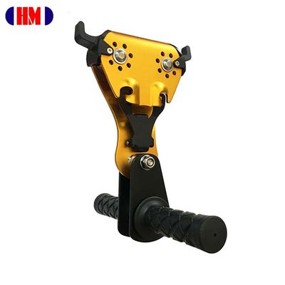 Carrello per zipline HAN-234 in alluminio giallo con manubrio
