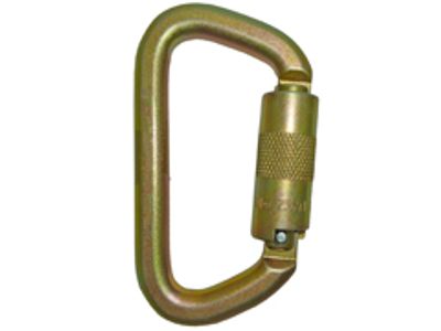 Mousqueton en D ANSI-2200TL en acier galvanisé avec virole twist-lock