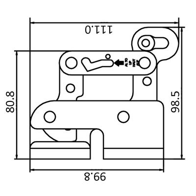 SS625-AP-EC stainless steel cable grab with double anti-panic, second view