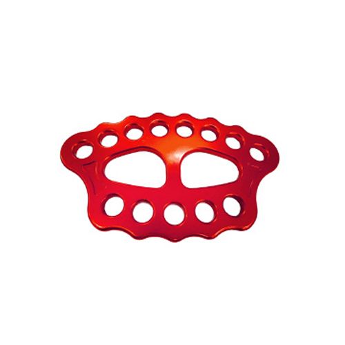 A003 red anodised aluminium multi-hole rigging plate