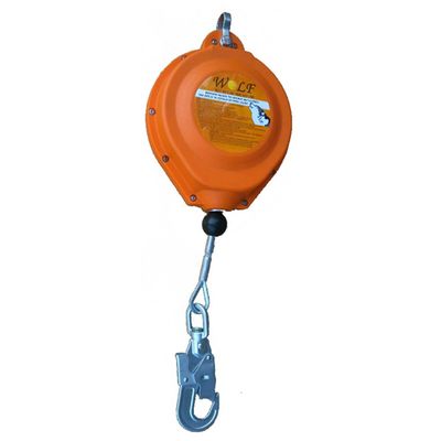 Antichute à rappel automatique SRL-10M à carter orange avec crochet à émerillon
