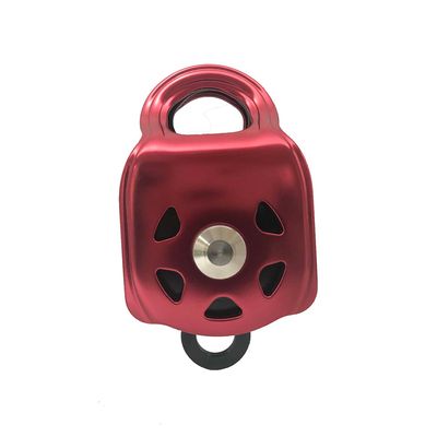 Rot eloxierte Seilrolle AP-092-B aus Aluminium mit Kugellager