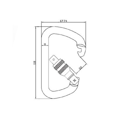 2448SG steel safety carabiner, second view