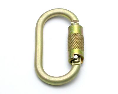 Mousqueton ovale 352Z(3600LBS) en acier avec virole de verrouillage