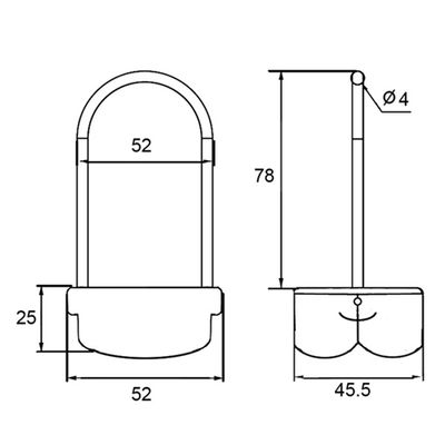 Plan coté de l'appareil d'assurage AB-034