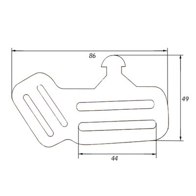Plan coté de la plaque d'adaptation PA-003