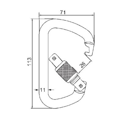 371 steel carabiner, second view