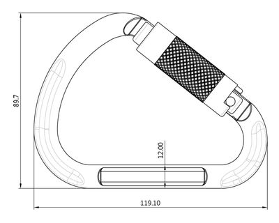 Plano de dimensiones del cuerpo grande en forma de pera del A718KTL