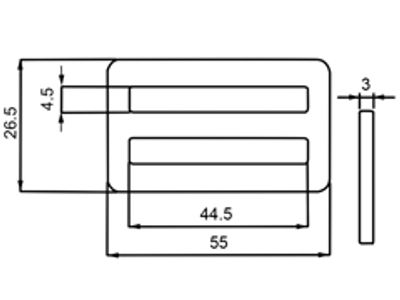 613SS-3 webbing slide dimension drawing