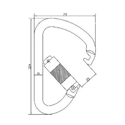 2450TL steel safety carabiner, second view