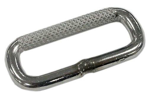 Anilla rectangular PA-007 de acero inoxidable con barra moleteada