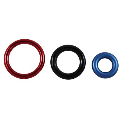 Anneaux en O A4073 en aluminium anodisé rouge, noir et bleu