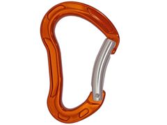 A12222KNB orange 7075 aluminium bent-gate carabiner