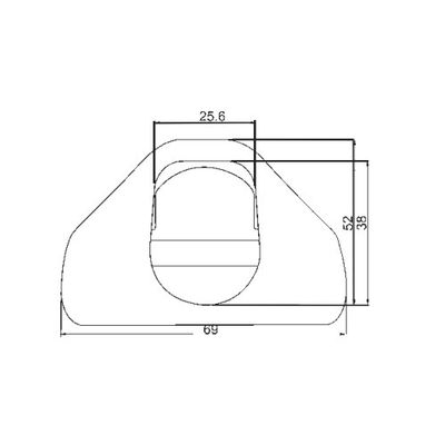 Deslizador para línea de vida Glider-8 de acero inoxidable, tercera vista