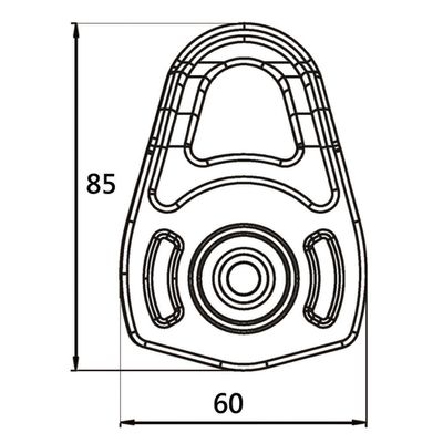 Seilrolle AP-084, Maßzeichnung
