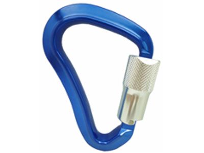 Mousqueton ANSI A455KTL bleu en aluminium avec virole quicklock