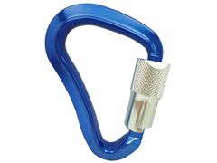 Blauer ANSI-Karabiner A455KTL aus Aluminium mit Quicklock-Hülse