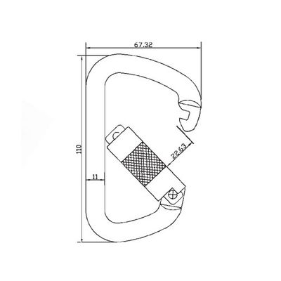2448TL steel safety carabiner, second view